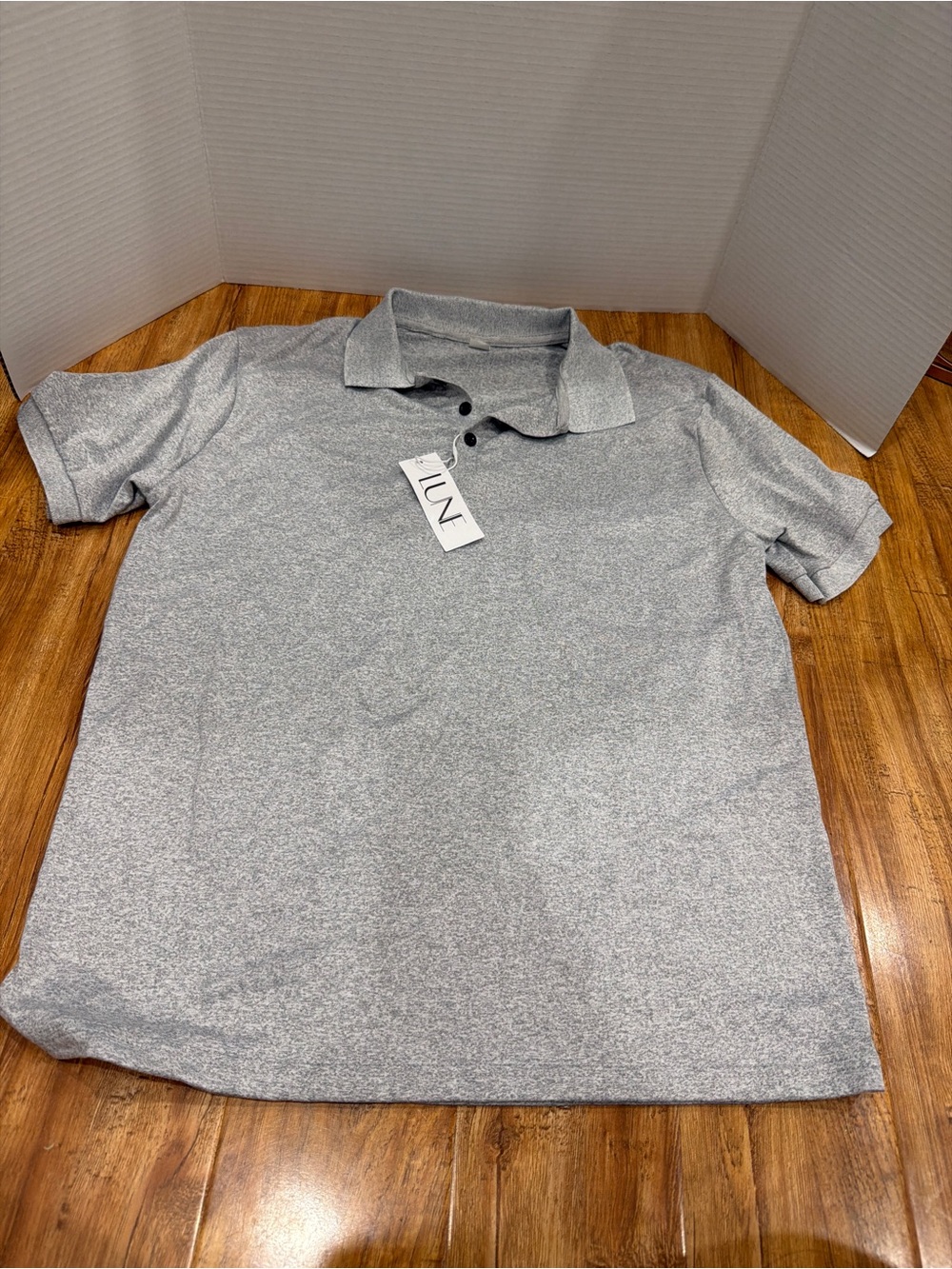 LUNE Gray Heather Short Sleeve Polo Shirt Mens Size Unknown